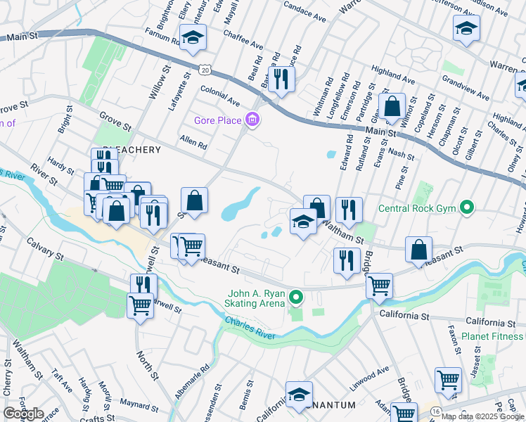 map of restaurants, bars, coffee shops, grocery stores, and more near 300 Woodview Way in Watertown