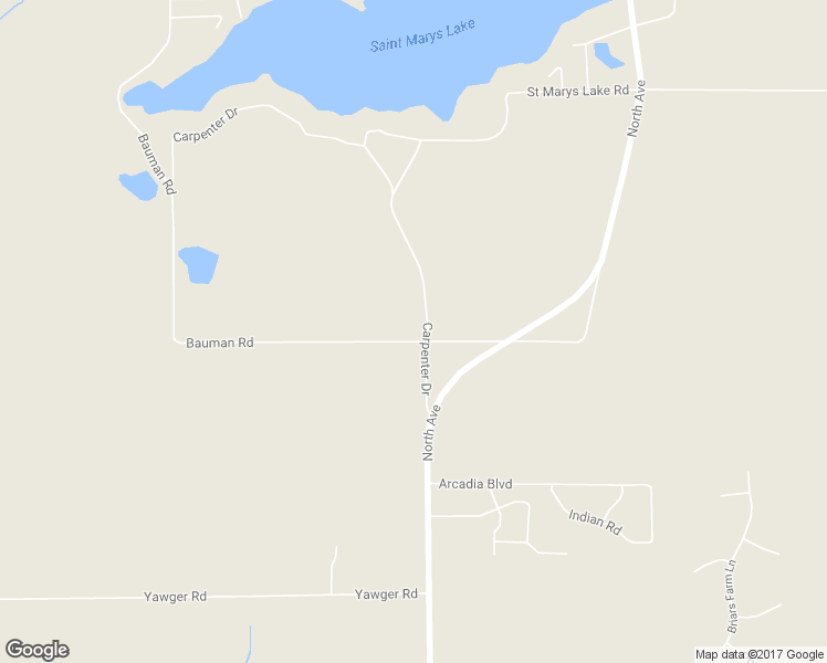 map of restaurants, bars, coffee shops, grocery stores, and more near 5987 Bauman Road in Battle Creek