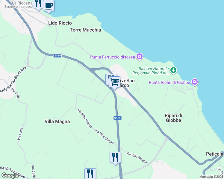 map of restaurants, bars, coffee shops, grocery stores, and more near in 
