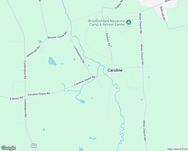 map of restaurants, bars, coffee shops, grocery stores, and more near 80 Caroline Depot Rd in Tompkins