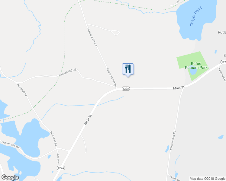 map of restaurants, bars, coffee shops, grocery stores, and more near 406 Main Street in Rutland