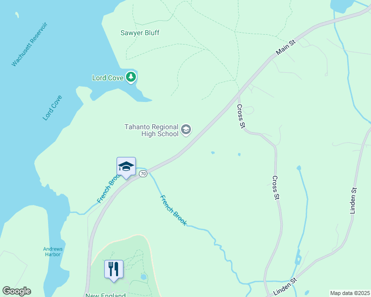 map of restaurants, bars, coffee shops, grocery stores, and more near 1001 Main Street in Boylston