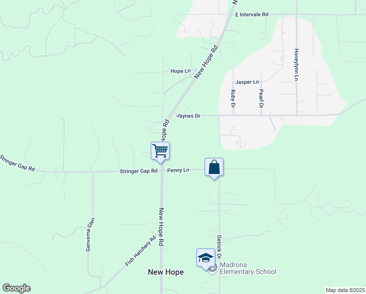 map of restaurants, bars, coffee shops, grocery stores, and more near 190 Penny Lane in Grants Pass