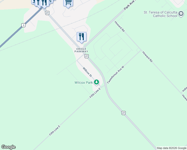 map of restaurants, bars, coffee shops, grocery stores, and more near 23 Willcox Street in Chatham