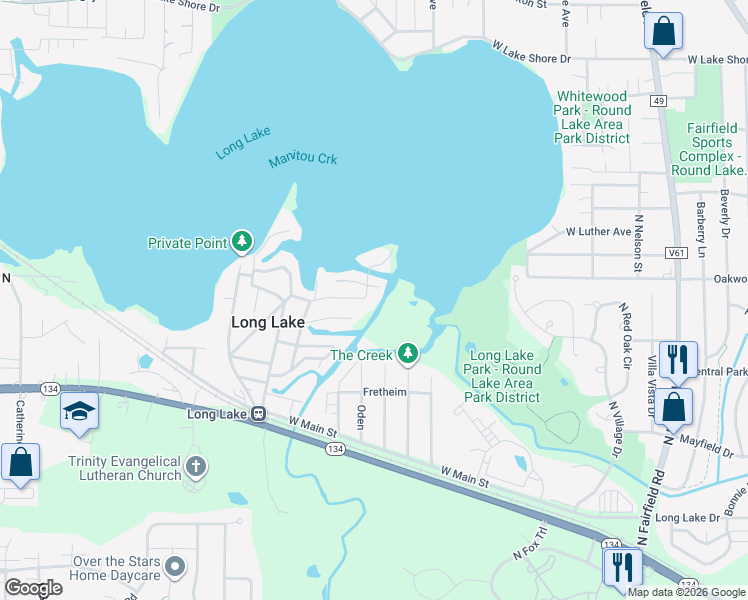 map of restaurants, bars, coffee shops, grocery stores, and more near 35013 Hickory Avenue in Ingleside