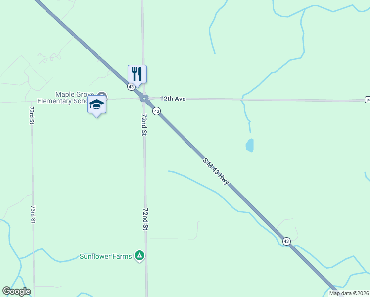 map of restaurants, bars, coffee shops, grocery stores, and more near 71555 Michigan 43 in South Haven