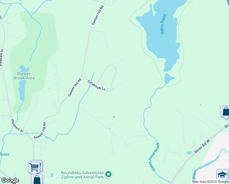 map of restaurants, bars, coffee shops, grocery stores, and more near 19 Estabrook Lane in Berlin