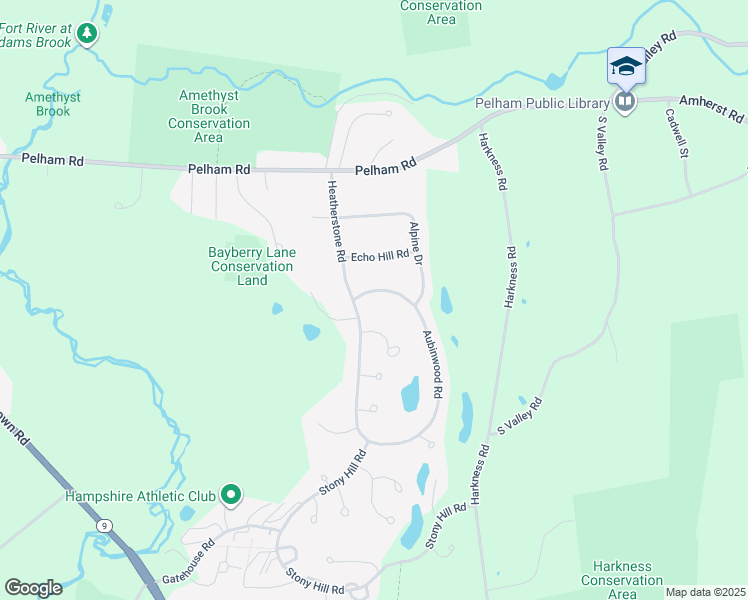map of restaurants, bars, coffee shops, grocery stores, and more near 128 Heatherstone Road in Amherst