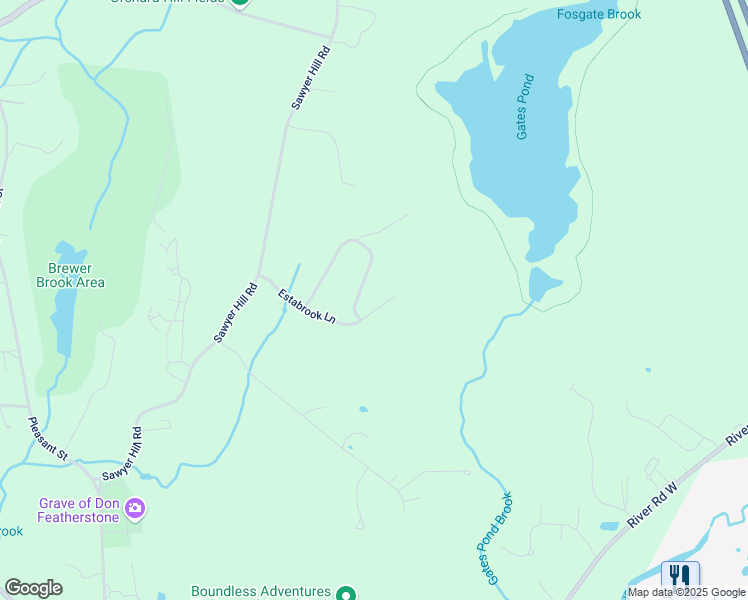 map of restaurants, bars, coffee shops, grocery stores, and more near 19 Estabrook Lane in Berlin