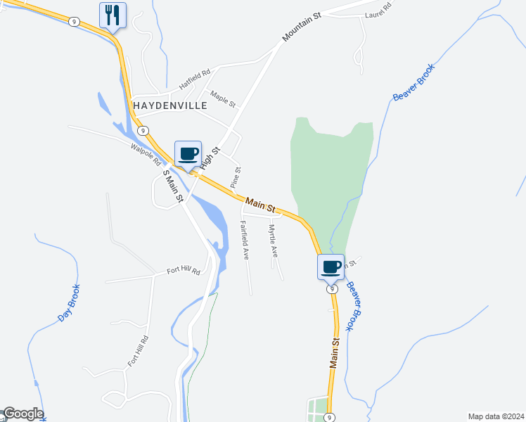 map of restaurants, bars, coffee shops, grocery stores, and more near 1 Myrtle Street in Williamsburg