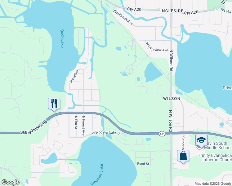 map of restaurants, bars, coffee shops, grocery stores, and more near 35105 Ingleside Drive in Ingleside