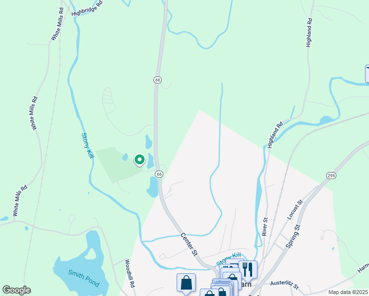 map of restaurants, bars, coffee shops, grocery stores, and more near 2949 State Highway 66 in Chatham