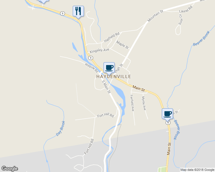 map of restaurants, bars, coffee shops, grocery stores, and more near 13 South Main Street in Williamsburg