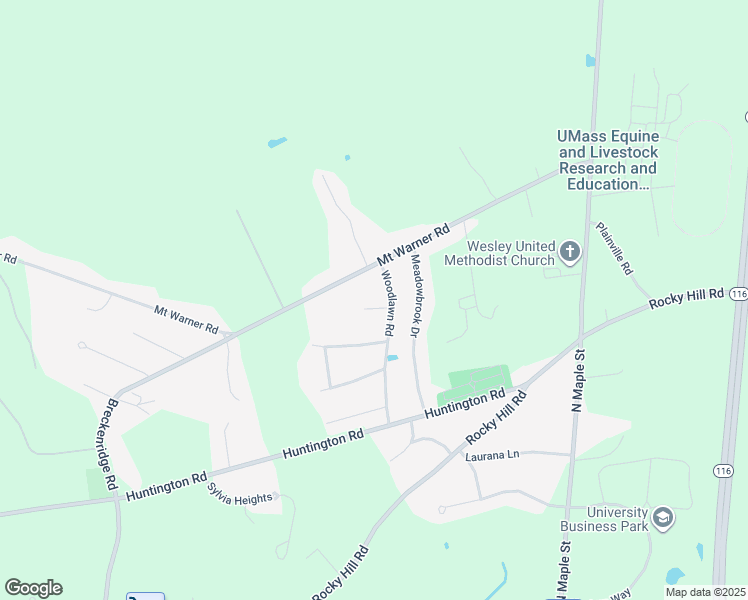 map of restaurants, bars, coffee shops, grocery stores, and more near 3 Kimberly Lane in Hadley