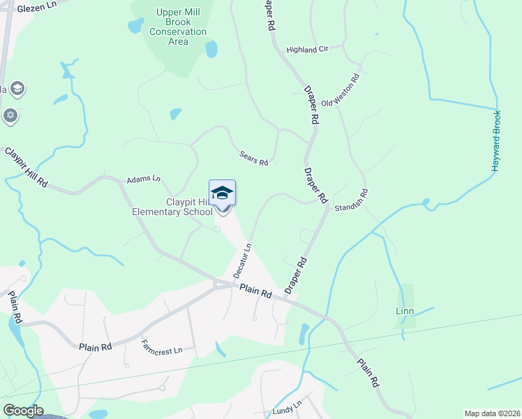 map of restaurants, bars, coffee shops, grocery stores, and more near 26 Decatur Lane in Wayland