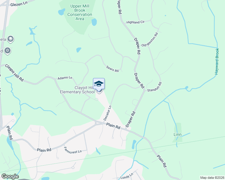 map of restaurants, bars, coffee shops, grocery stores, and more near 26 Decatur Lane in Wayland