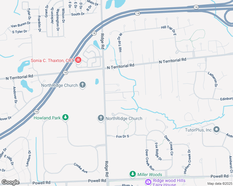 map of restaurants, bars, coffee shops, grocery stores, and more near 48967 Tuscan Hills Drive in Plymouth