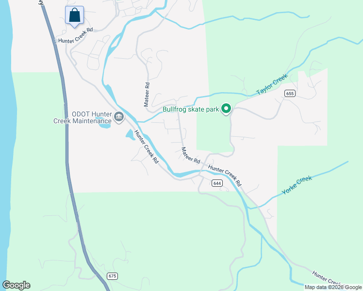 map of restaurants, bars, coffee shops, grocery stores, and more near 28218 Mateer Road in Gold Beach