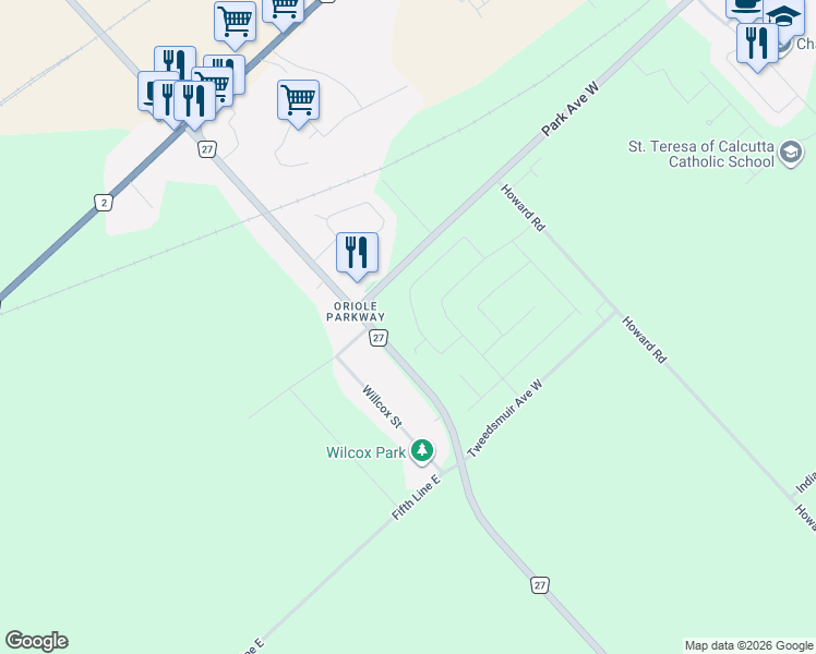 map of restaurants, bars, coffee shops, grocery stores, and more near 179 Manning Drive in Chatham