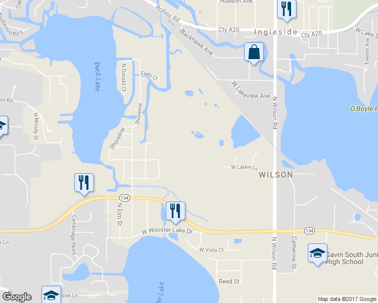 map of restaurants, bars, coffee shops, grocery stores, and more near 35105 Ingleside Drive in Ingleside