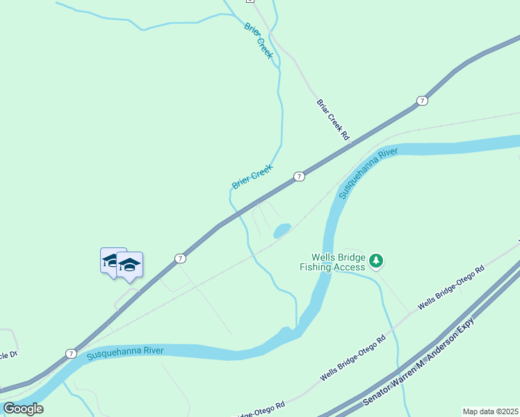 map of restaurants, bars, coffee shops, grocery stores, and more near Willowvale Center Road in Otego