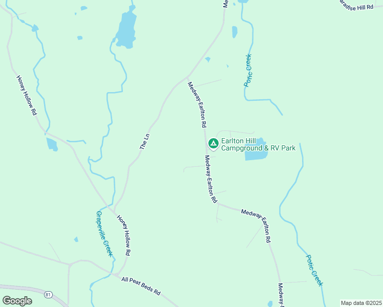map of restaurants, bars, coffee shops, grocery stores, and more near 603 Medway-Earlton Road in Earlton