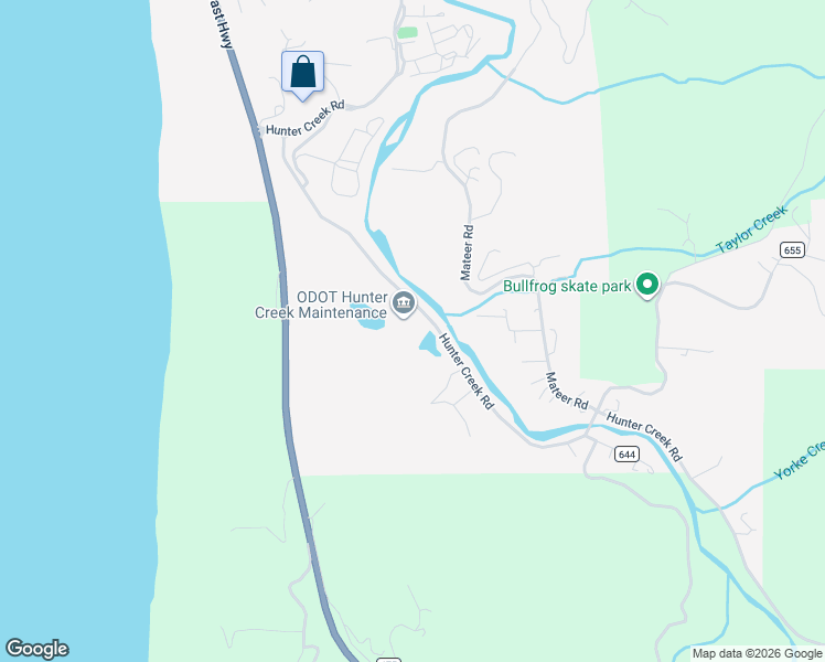map of restaurants, bars, coffee shops, grocery stores, and more near 28294 Hunter Creek Heights in Gold Beach