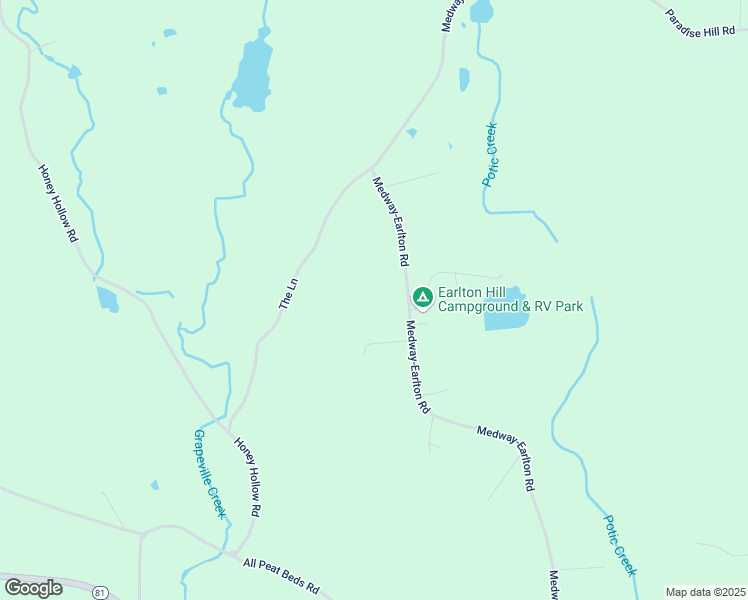 map of restaurants, bars, coffee shops, grocery stores, and more near 603 Medway-Earlton Road in Earlton
