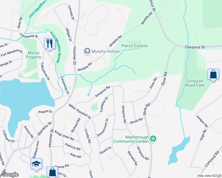 map of restaurants, bars, coffee shops, grocery stores, and more near 7 Naugler Avenue in Marlborough