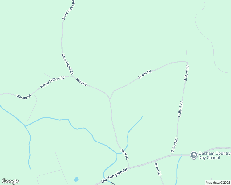 map of restaurants, bars, coffee shops, grocery stores, and more near 38 Edson Road in Oakham