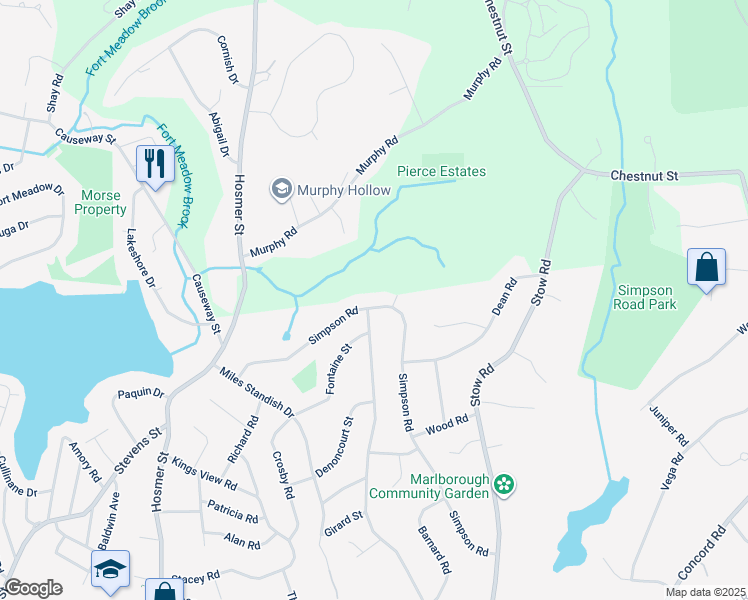 map of restaurants, bars, coffee shops, grocery stores, and more near 7 Naugler Avenue in Marlborough