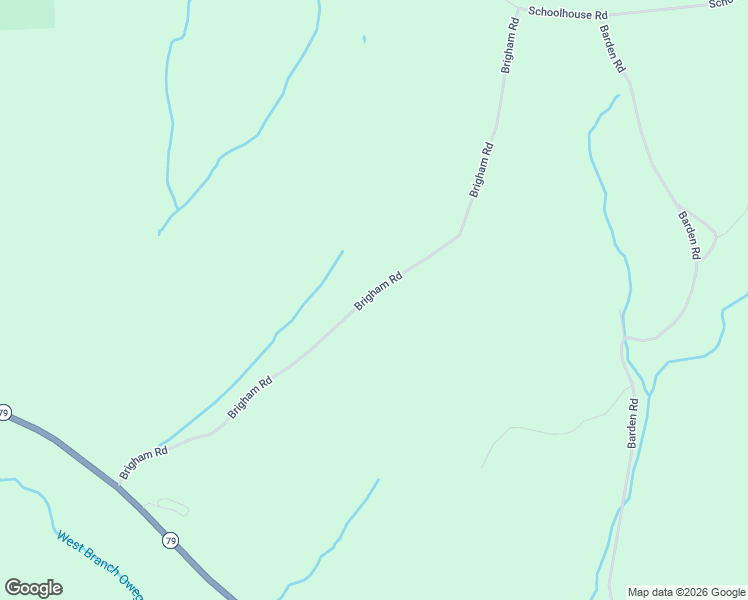 map of restaurants, bars, coffee shops, grocery stores, and more near Brigham Road in Richford