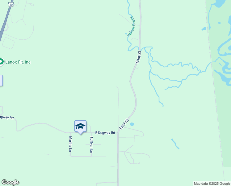 map of restaurants, bars, coffee shops, grocery stores, and more near 59 Jaynes Road in Lenox
