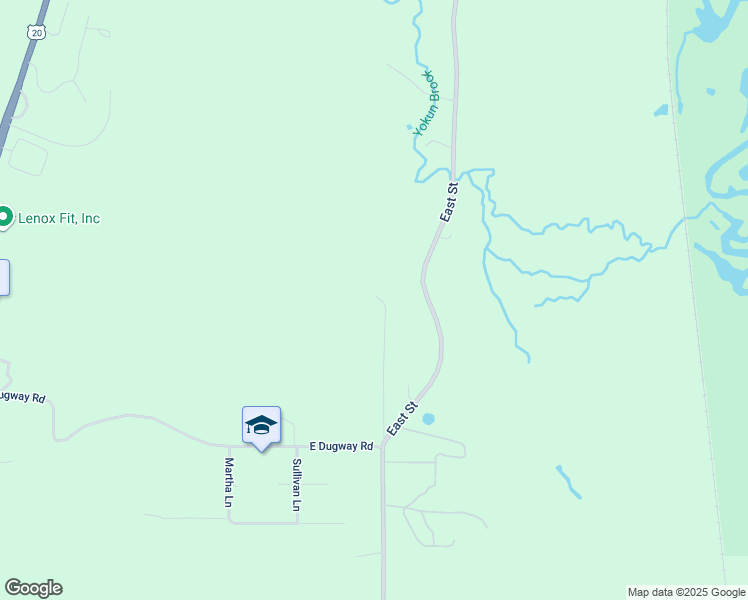 map of restaurants, bars, coffee shops, grocery stores, and more near 43 Jaynes Rd in Lenox