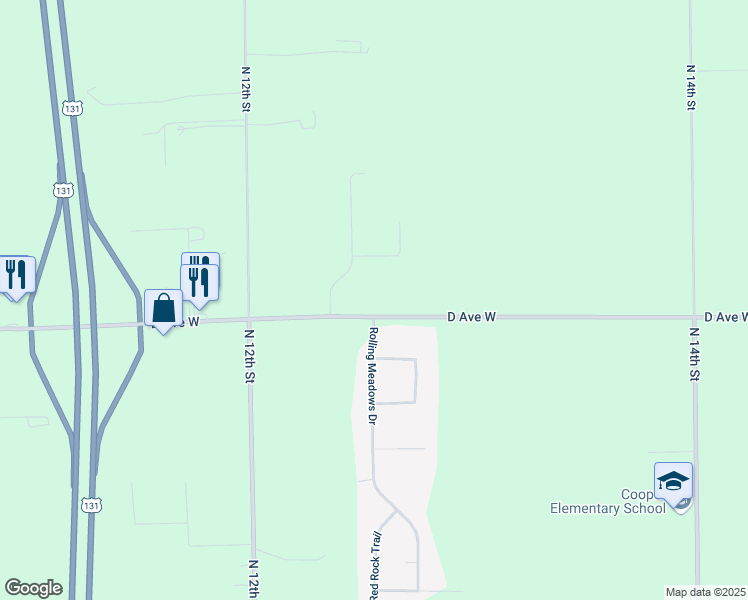 map of restaurants, bars, coffee shops, grocery stores, and more near 4240 D Avenue West in Kalamazoo