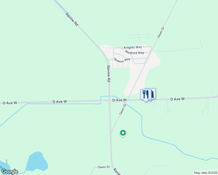 map of restaurants, bars, coffee shops, grocery stores, and more near 8064 Ravine Road in Kalamazoo