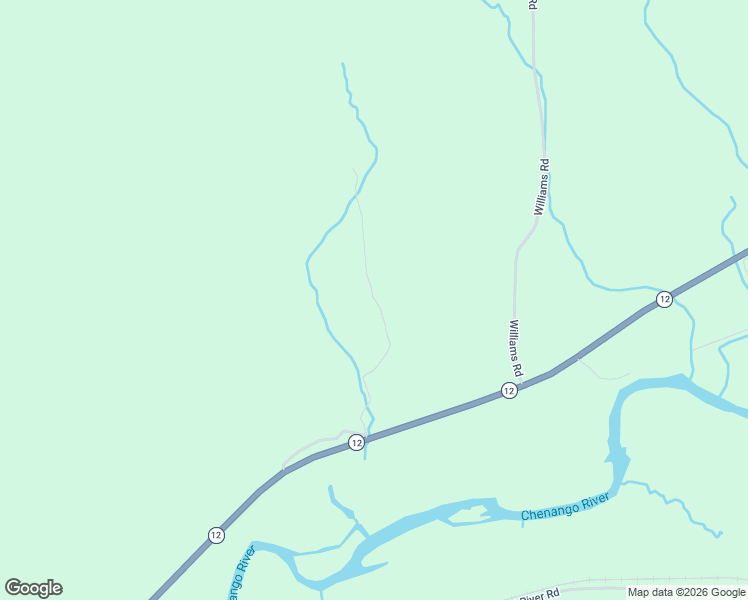 map of restaurants, bars, coffee shops, grocery stores, and more near Hill Road in Chenango County