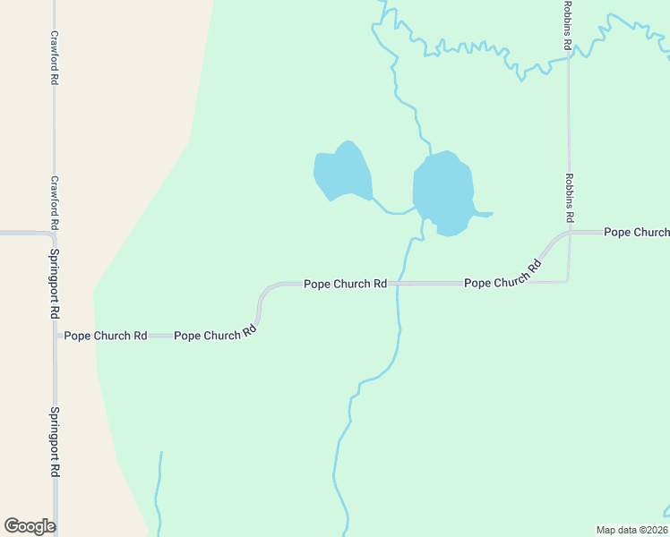 map of restaurants, bars, coffee shops, grocery stores, and more near 13398 Pope Church Road in Springport