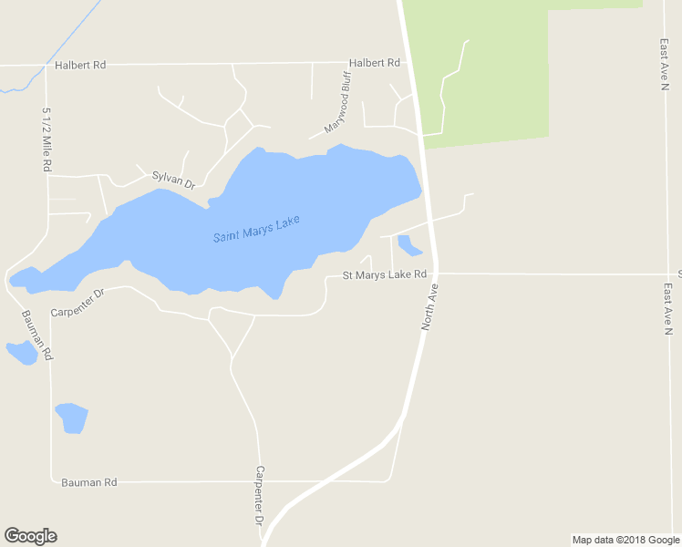 map of restaurants, bars, coffee shops, grocery stores, and more near 177 Saint Marys Lake Road in Battle Creek