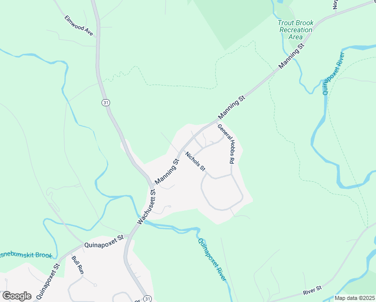 map of restaurants, bars, coffee shops, grocery stores, and more near 10 Nichols Street in Holden