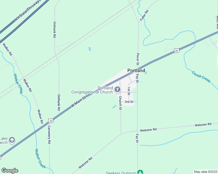 map of restaurants, bars, coffee shops, grocery stores, and more near 6393 U.S. 20 in Portland