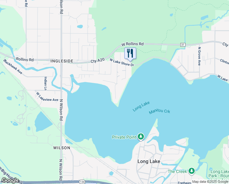 map of restaurants, bars, coffee shops, grocery stores, and more near 35406 Everett Avenue in Ingleside