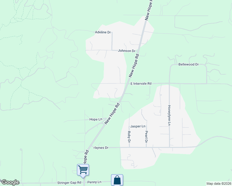 map of restaurants, bars, coffee shops, grocery stores, and more near 4570 New Hope Road in Grants Pass