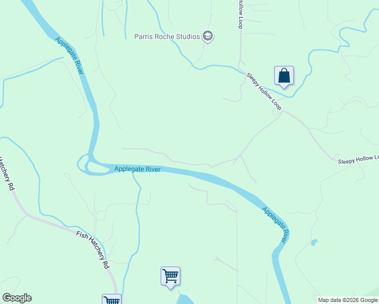 map of restaurants, bars, coffee shops, grocery stores, and more near 1562 Sleepy Hollow Loop in Grants Pass