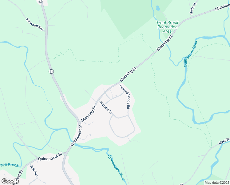 map of restaurants, bars, coffee shops, grocery stores, and more near 1 General Hobbs Road in Holden