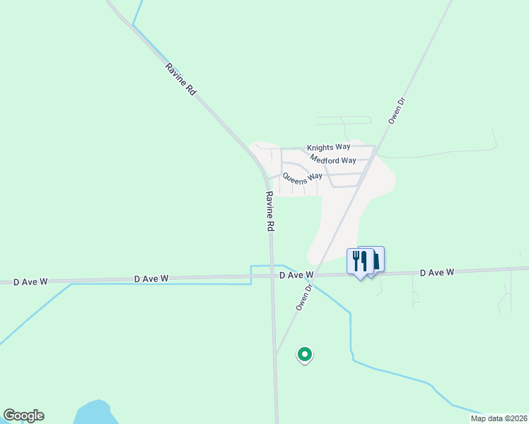 map of restaurants, bars, coffee shops, grocery stores, and more near 8239 Ravine Road in Kalamazoo