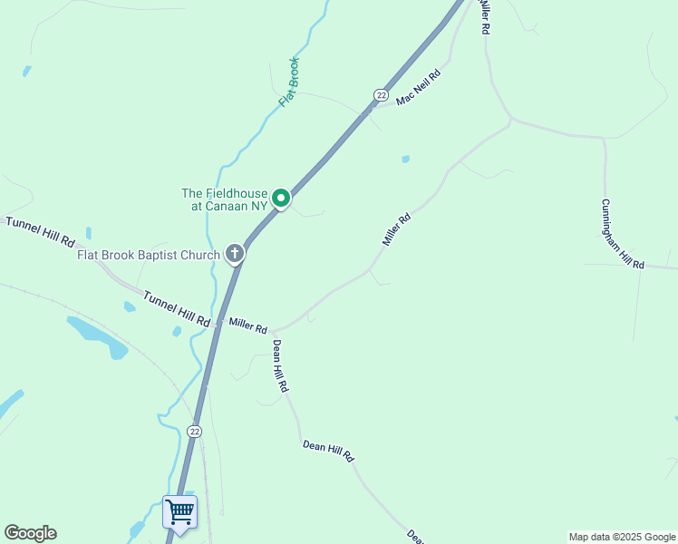 map of restaurants, bars, coffee shops, grocery stores, and more near 70 Miller Road in Canaan