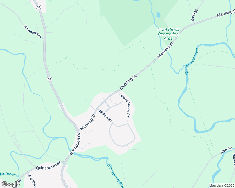 map of restaurants, bars, coffee shops, grocery stores, and more near 1 General Hobbs Road in Holden