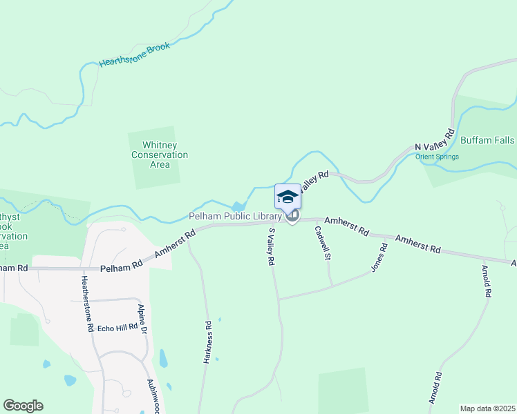 map of restaurants, bars, coffee shops, grocery stores, and more near 34 Amherst Road in Pelham