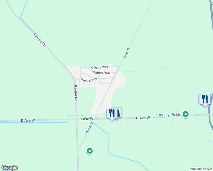 map of restaurants, bars, coffee shops, grocery stores, and more near 6301 Overdale Manor Road in Kalamazoo